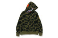 BAPE 1st Camo Shark Full Zip Hoodie Green