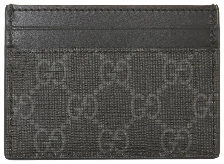 Gucci Card Case GG Supreme Kingsnake Print Black/Grey