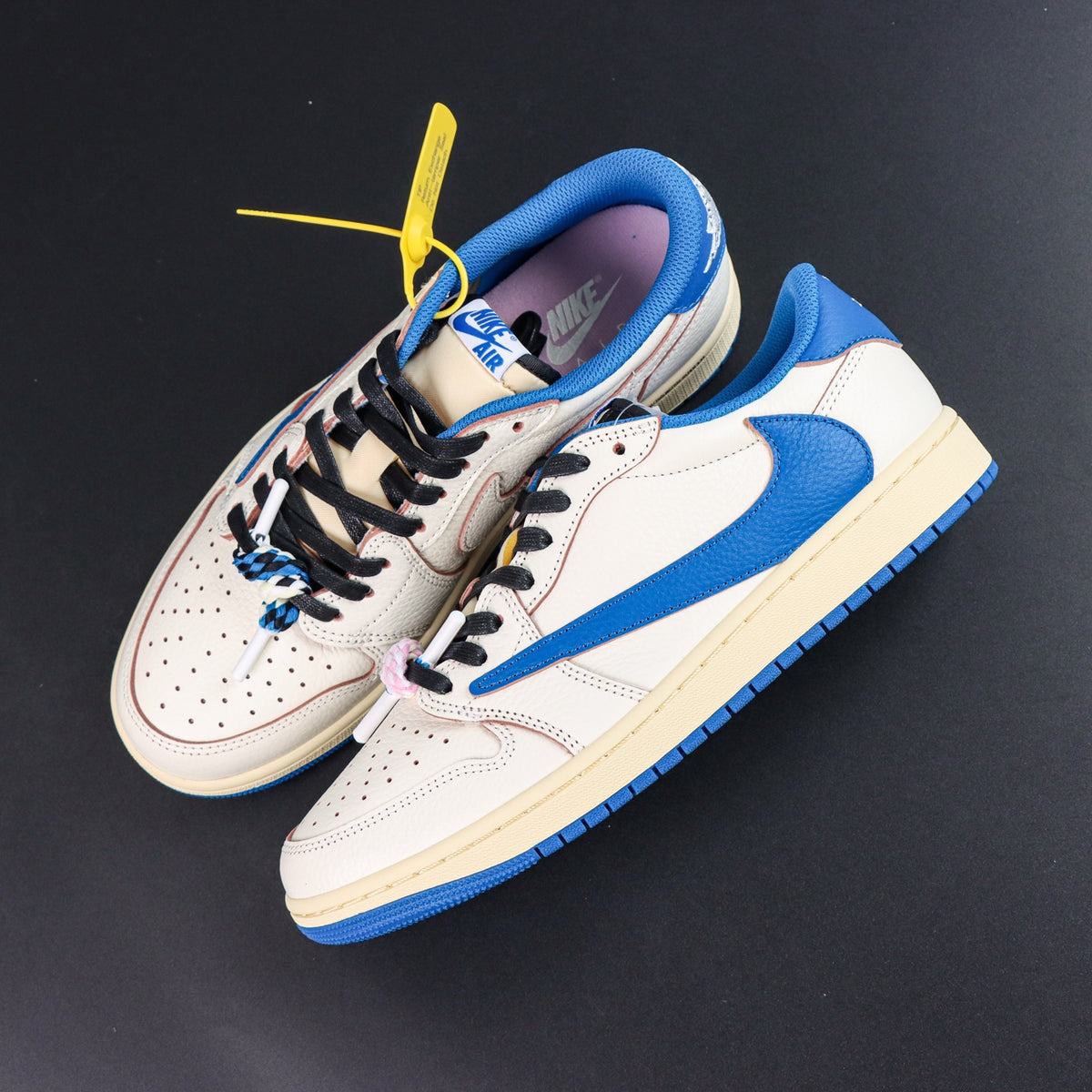 Jordan 1 Retro Low OG SP Fragment x Travis Scott Sail Military Blue