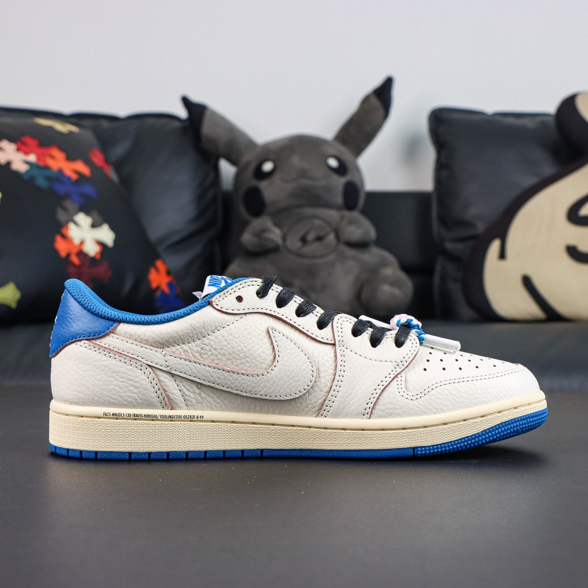 Jordan 1 Retro Low OG SP Fragment x Travis Scott Sail Military Blue