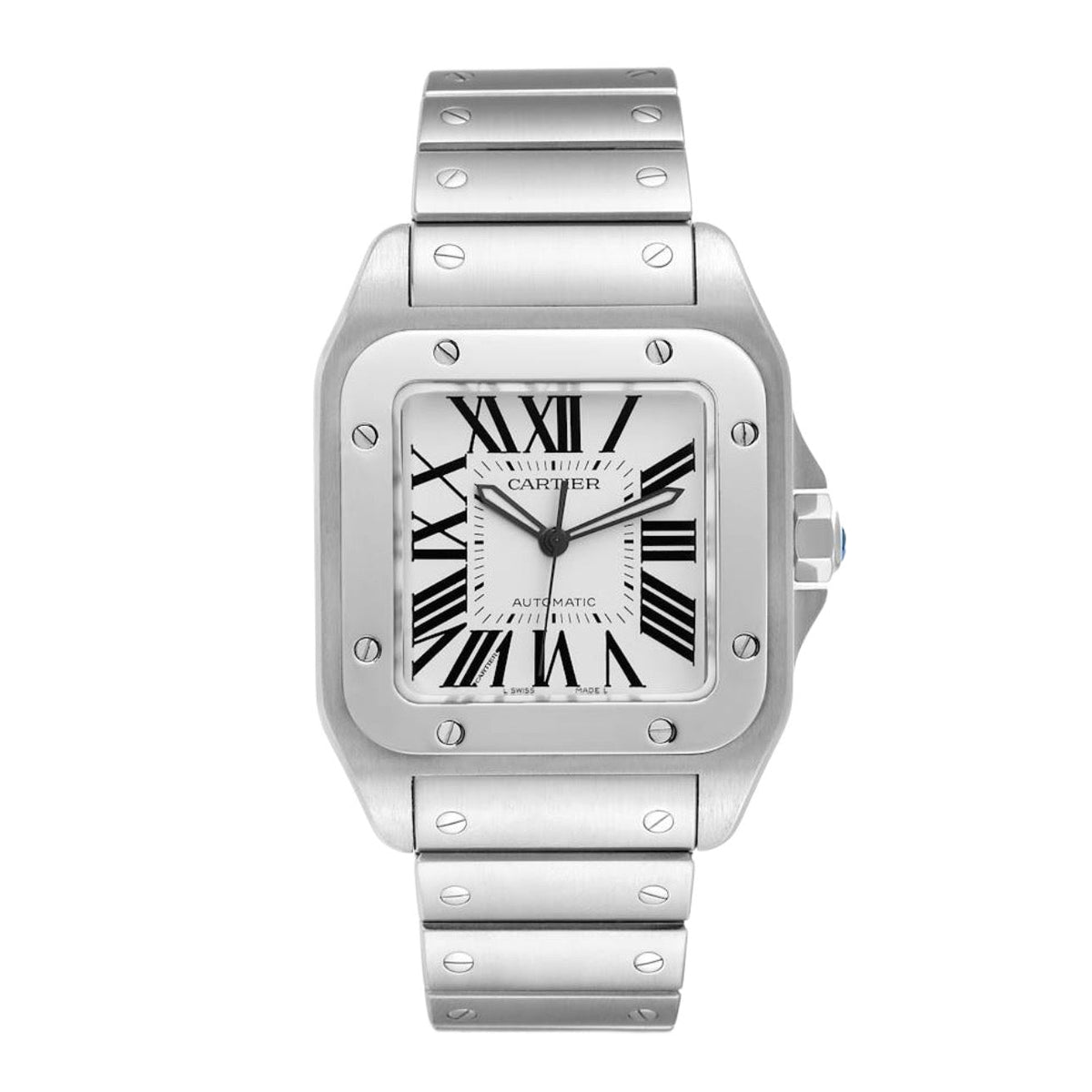 Cartier Santos de Cartier Medium Model 35mm, Steel, Silver Dial