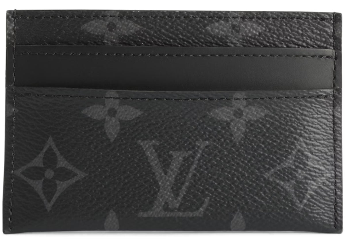 Louis Vuitton Card Holder Porte Cartes Double Monogram Eclipse Black/Grey