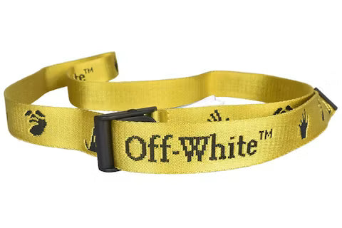 OFF-WHITE New Logo Industrial Belt Belt Yellow Black