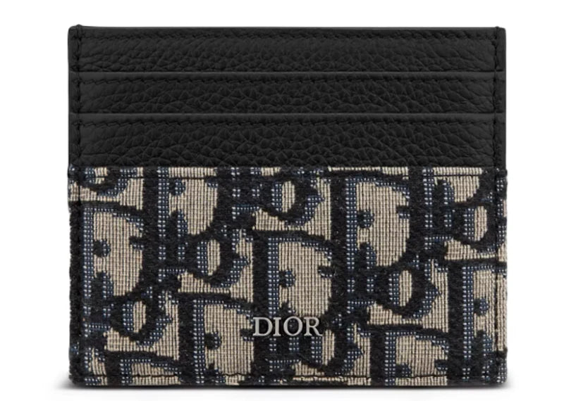 Dior Wallet Beige and Black Dior Oblique Jacquard