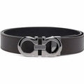 Ferragamo Gancini Leather Belt Black