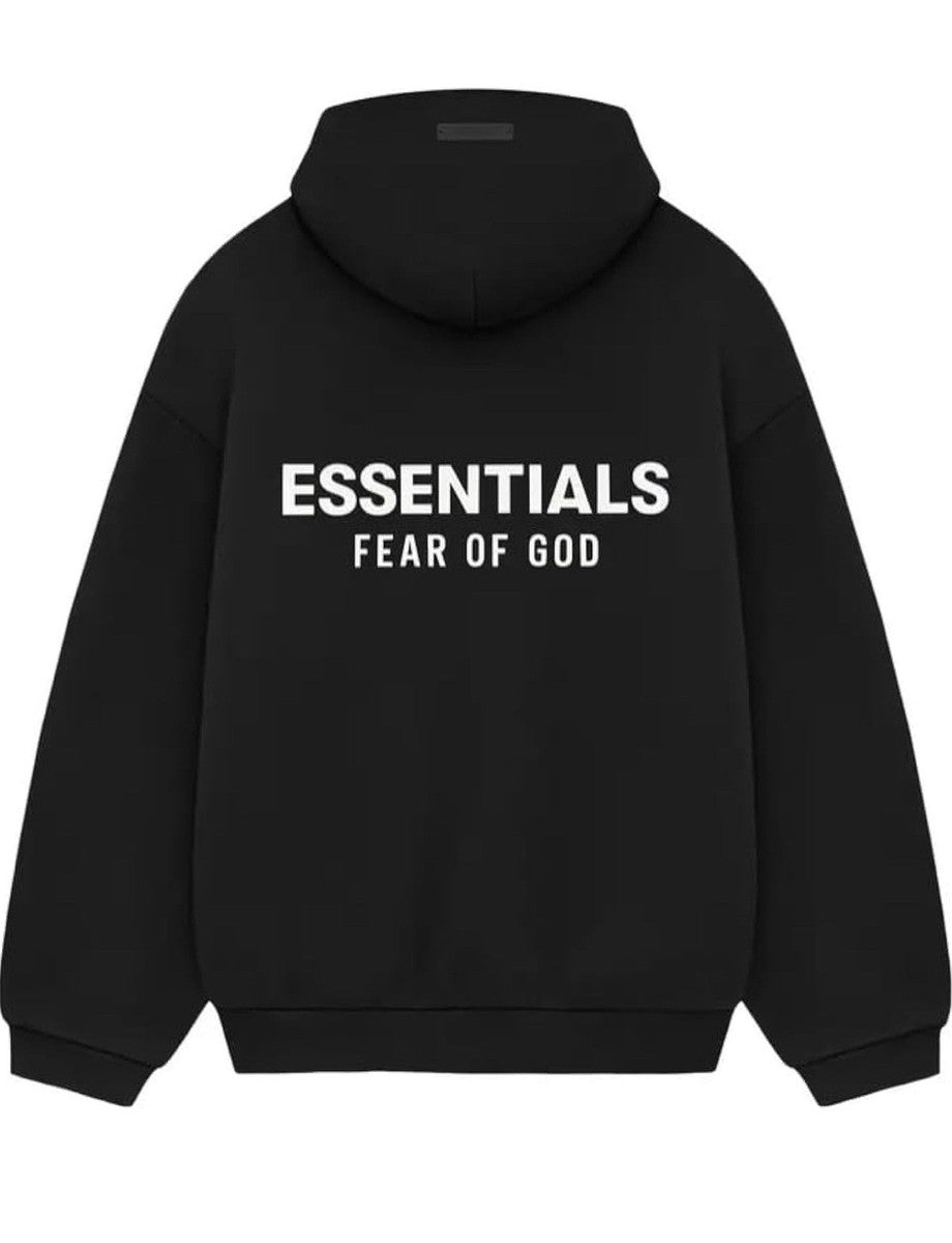 Fear of God Essentials Fleece Hoodie (FW24) Black